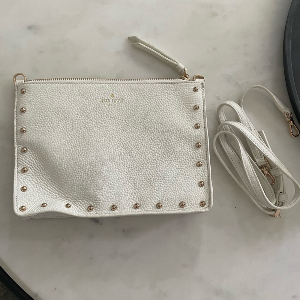 Kate Spade White Studded Crossbody